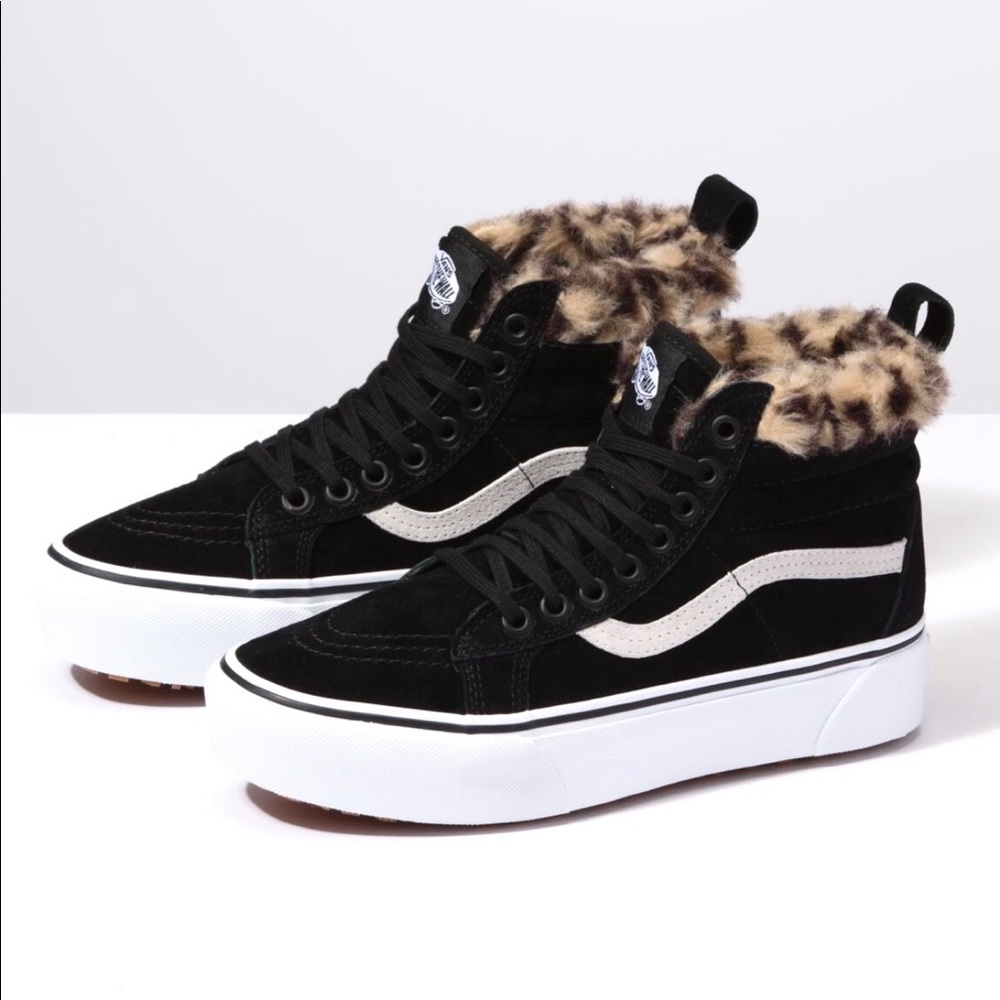 LAST 5 Star NWT Vans MTE Platform Leopard Fur - Picture 7 of 8